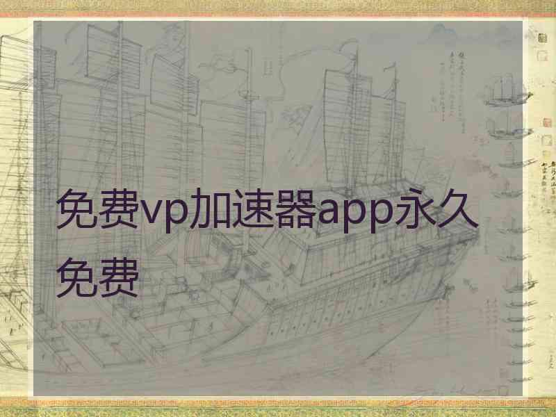 免费vp加速器app永久免费