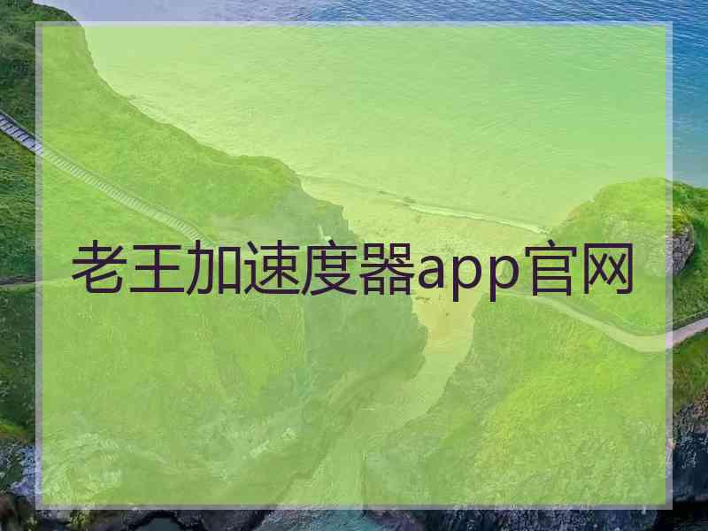 老王加速度器app官网