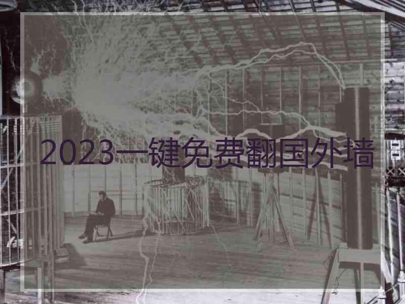 2023一键免费翻国外墙