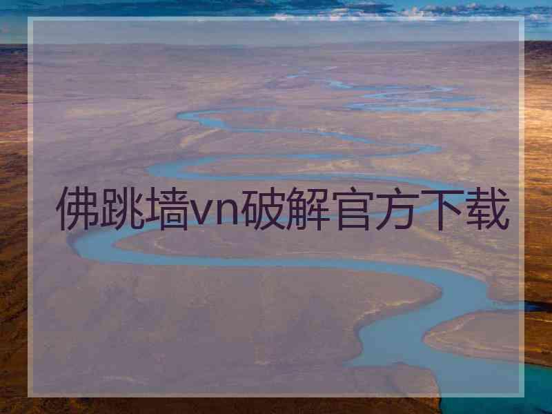 佛跳墙vn破解官方下载