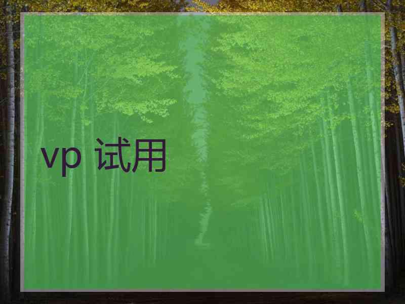 vp 试用