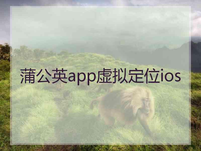 蒲公英app虚拟定位ios