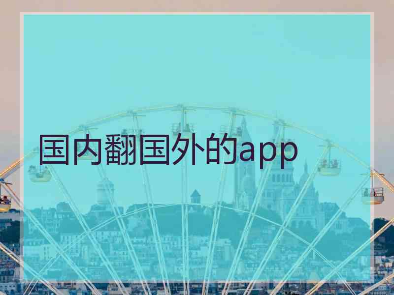 国内翻国外的app