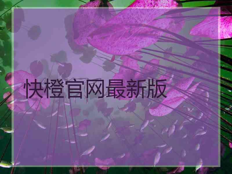 快橙官网最新版