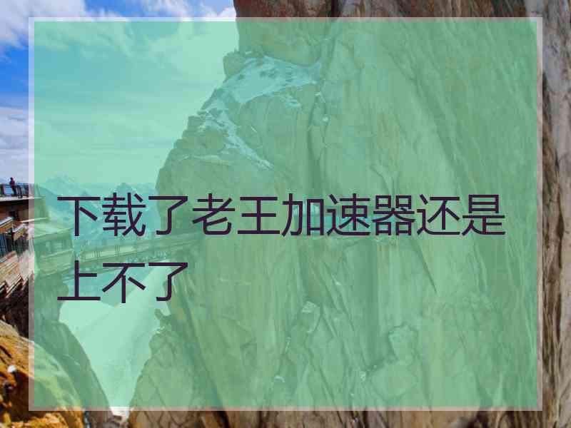 下载了老王加速器还是上不了