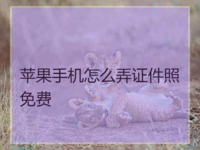 苹果手机怎么弄证件照免费
