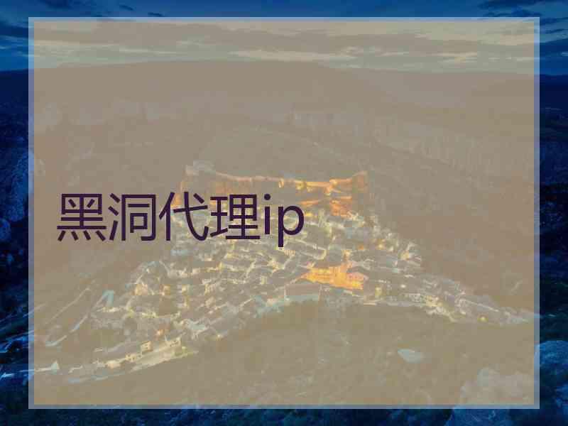 黑洞代理ip