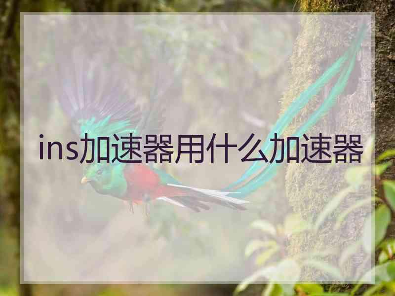 ins加速器用什么加速器